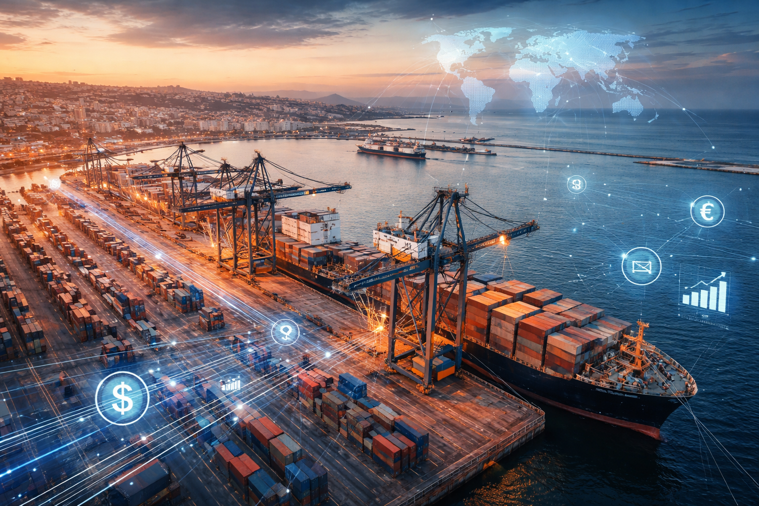 International trade port in Algiers
